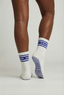 Vintage Cream Crew Grip socks - Blue