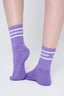 Purple & White - Unisex Crew Grip socks