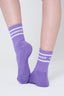 Purple & White - Unisex Crew Grip socks