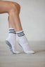 White & Black Crew Grip socks