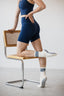Vintage Cream Crew Grip socks - Navy Blue