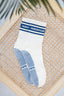 Vintage Cream Crew Grip socks - Navy Blue