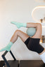 Aqua Green Crew Socks